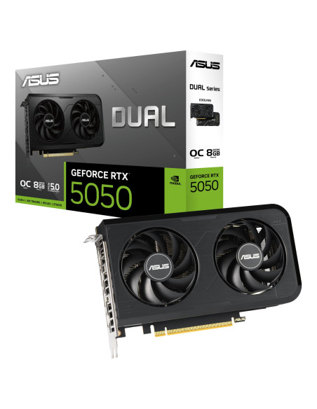 Graphics Card, ASUS, NVIDIA, GeForce RTX 5050, 8 GB, GDDR6, 128 bit, PCI Express 5.0, Active, DUAL-RTX5050-O8G