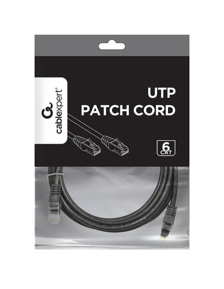 PATCH CABLE CAT6 UTP 3M/BLACK PP6U-3M/BK GEMBIRD