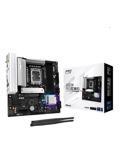 Mainboard, ASROCK, Intel B860, LGA 1851 (Socket V1), micro ATX, RAM DDR5-SDRAM, 4xSlots, Wi-Fi Yes, Bluetooth Yes, 3xNumber of 