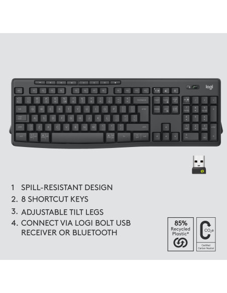 KEYBOARD +MOUSE COMBO MK370/920-012077 LOGITECH