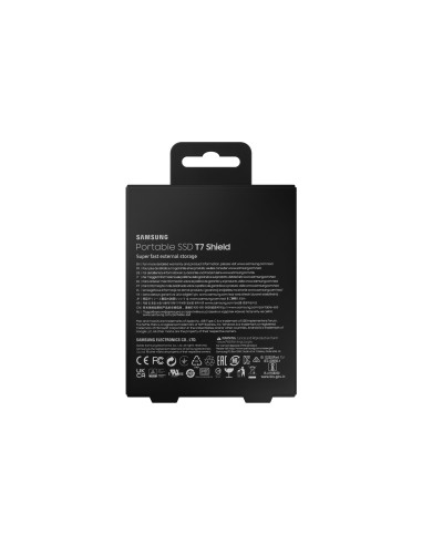 External SSD, SAMSUNG, T7, 2TB, USB 3.2, Write speed 1000 MBytes/sec, Read speed 1050 MBytes/sec, MU-PE2T0S/EU