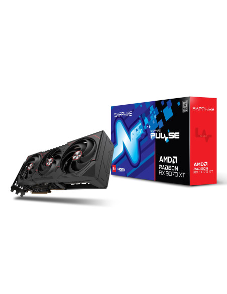 Graphics Card, SAPPHIRE, AMD Radeon RX 9070 XT, 16 GB, GDDR6, 256 bit, PCIE 5.0 16x, Triple slot Fansink, 2xHDMI, 2xDisplayPort