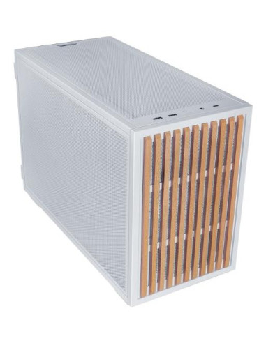 Case, LIAN LI, micro ATX/Mini-ITX, White/Wood, Mini Tower, PC, Lian Li B4-mATX Wood (G99.B4W-WD.00), G99.B4W-WD.00