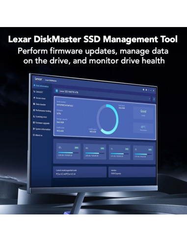 SSD, LEXAR, 600xTBW rating, MTBF 150000 h, Read speed 6500 MB/s, Write speed 2500 MB/s, PCI Express 4.0, M.2, 1000 GB, NQ780, L