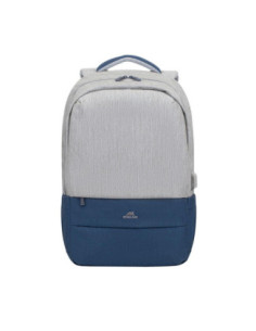 NB BACKPACK ANTI-THEFT 17.3"/7567 GREY/DARK BLUE RIVACASE