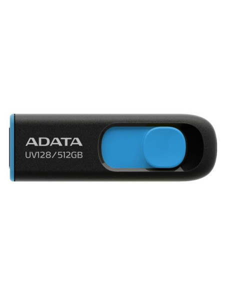 MEMORY DRIVE FLASH USB3 512GB/BLK/BLUE AUV128-512G-RBE ADATA MEMORY DRIVE FLASH USB3 512GB/BLK/BLUE AUV128-512G-RBE ADATA