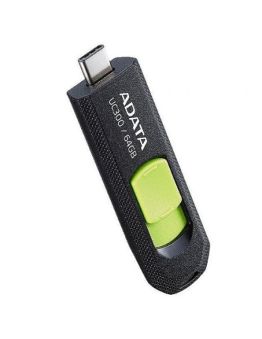 MEMORY DRIVE FLASH USB-C 64GB/ACHO-UC300-64G-RBK/GN ADATA