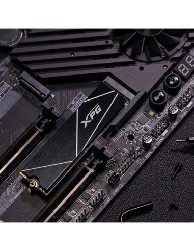 SSD, ADATA, XPG GAMMIX S70, 2TB, M.2, PCIe Gen4, 3D NAND, Write speed 6400 MBytes/sec, Read speed 7400 MBytes/sec, TBW 1480 TB,