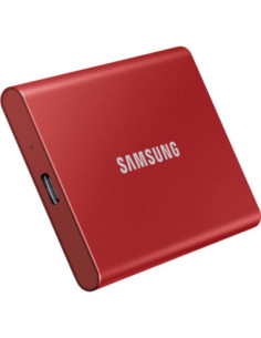 External SSD, SAMSUNG, T7, 2TB, USB 3.2, Write speed 1000 MBytes/sec, Read speed 1050 MBytes/sec, MU-PC2T0R/WW