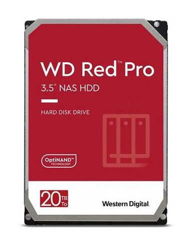 HDD, WESTERN DIGITAL, Red Pro, 20TB, SATA, 512 MB, 7200 rpm, 3,5", WD201KFGX