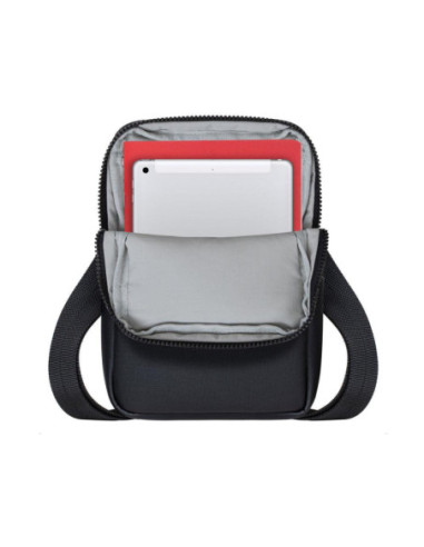 TABLET CASE CROSSBODY 8"/8810 BLACK MELANGE RIVACASE