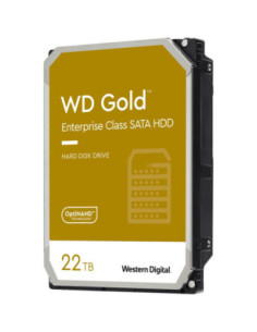 HDD, WESTERN DIGITAL, Gold, 22TB, SATA, 512 MB, 7200 rpm, 3,5", WD221KRYZ