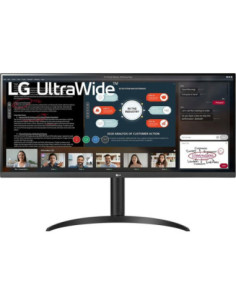 LCD Monitor, LG, 34WP550-B, 34", 21 : 9, Panel IPS, 2560x1080, 21:9, 60Hz, Matte, 5 ms, Height adjustable, Tilt, Colour Black, 3