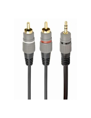 CABLE AUDIO 3.5MM TO 2RCA 5M/GOLD CCA-352-5M GEMBIRD