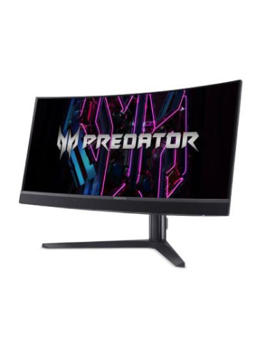 LCD Monitor, ACER, Predator X34Vbmiiphuzx, 34", Gaming/Curved/21 : 9, Panel OLED, 3440x1440, 21:9, 0.1 ms, Speakers, Swivel, He