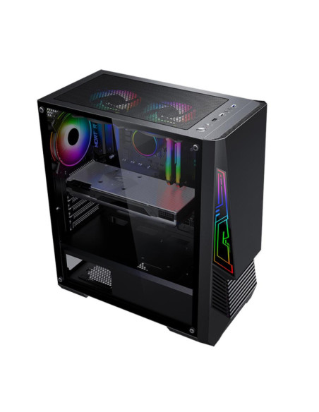 Case, GOLDEN TIGER, Supported motherboard form factors ATX/micro ATX, Black, Midi Tower, Buffalo M730i, BUFFALOM730I