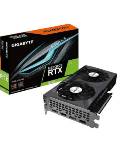 Graphics Card, GIGABYTE, NVIDIA GeForce RTX 3050, 6 GB, GDDR6, 96 bit, PCIE 4.0 16x, Memory 14000 MHz, GPU 1500 MHz, Dual Slot 