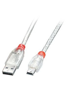 CABLE USB2 A TO MINI-B 2M/TRANSPARENT 41783 LINDY