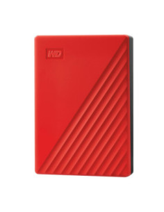 External HDD, WESTERN DIGITAL, My Passport, 4TB, USB 2.0, USB 3.0, USB 3.2, Colour Red, WDBPKJ0040BRD-WESN