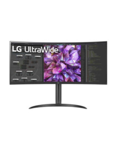 LCD Monitor, LG, 34WQ75C-B, 34", Curved/21 : 9, Panel IPS, 3440x1440, 21:9, 5 ms, Speakers, Height adjustable, Tilt, 34WQ75C-B
