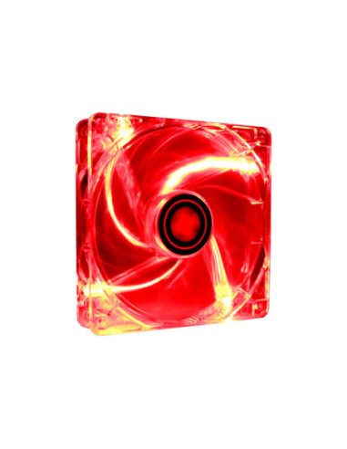 CASE FAN 120MM TRANSP 3PIN+4P/RED 12V XF046 XILENCE