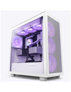 Case, NZXT, H7 Flow RGB, MidiTower, Not included, ATX, MicroATX, MiniITX, Colour White, CM-H71FW-R1