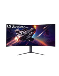 LCD Monitor, LG, 45GR95QE-B, 45", Gaming/Curved, Panel OLED, 3440x1440, 21:9, 240Hz, Matte, 0.03 ms, Swivel, Height adjustable,