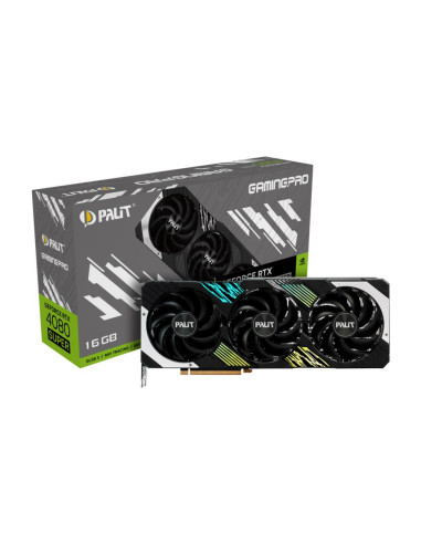 Graphics Card, PALIT, NVIDIA GeForce RTX 4080 SUPER, 16 GB, GDDR6X, 256 bit, PCIE 4.0 16x, GPU 2550 MHz, Triple slot Fansink, N