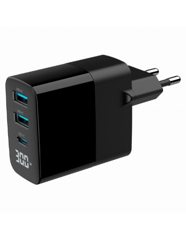 CHARGER USB 30W 3PORT/TA-UC-PDQC30LCD-BK-02 GEMBIRD