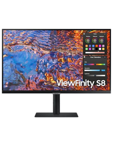 LCD Monitor, SAMSUNG, ViewFinity S8, 32", Business/4K, Panel IPS, 3840x2160, 16:9, 60Hz, 5 ms, Swivel, Pivot, Height adjustable