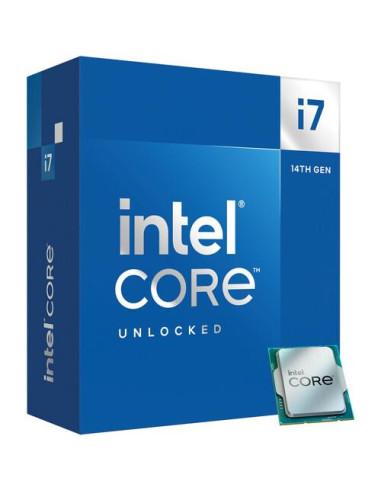 CPU, INTEL, Desktop, Core i7, i7-14700F, Raptor Lake, 2100 MHz, Cores 20, 33MB, Socket LGA1700, 65 Watts, BOX, BX8071514700FSRN