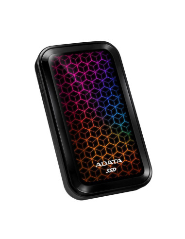 External SSD, ADATA, SE770G, 2TB, USB-C, USB 3.2, Write speed 800 MBytes/sec, Read speed 1000 MBytes/sec, ASE770G-2TU32G2-CBK