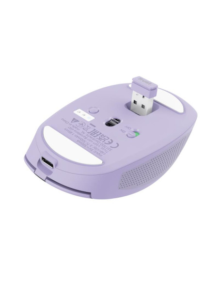 MOUSE USB OPTICAL WRL OZAA/PURPLE 25384 TRUST