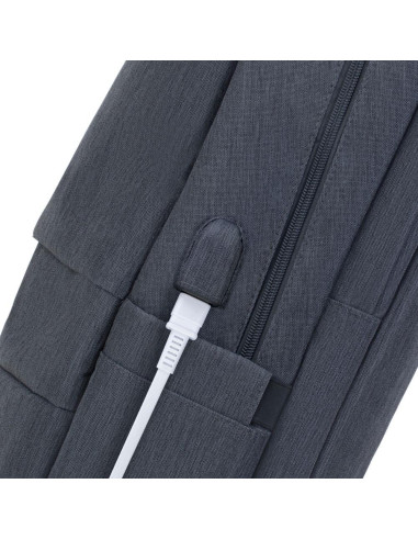 NB BACKPACK ANTI-THEFT 17.3"/7567 DARK GREY RIVACASE