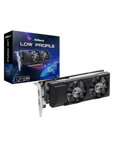 Graphics Card, ASROCK, Intel Arc A380, 6 GB, GDDR6, 96 bit, PCIE 4.0 8x, GPU 2000 MHz, 1xHDMI, 1xDisplayPort, A380LP6G