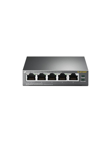 Switch, TP-LINK, Desktop/pedestal, 5x10Base-T / 100Base-TX, PoE ports 4, TL-SF1005P