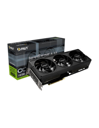 Graphics Card, PALIT, NVIDIA GeForce RTX 4070 Ti SUPER, 16 GB, GDDR6X, 256 bit, PCIE 4.0 16x, 1xHDMI, 3xDisplayPort, NED47TSS19