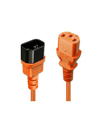 CABLE POWER IEC EXTENSION 2M/ORANGE 30475 LINDY