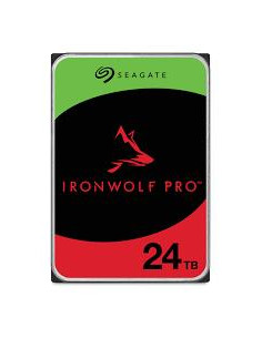 HDD, SEAGATE, IronWolf Pro, 24TB, SATA, 512 MB, 7200 rpm, Discs/Heads 10/20, 3,5", ST24000NT002