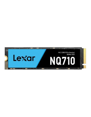 SSD, LEXAR, NQ710, 500GB, Heatsink M.2, PCIe Gen4, NVMe, Write speed 1700 MBytes/sec, Read speed 4400 MBytes/sec, TBW 170 TB, M