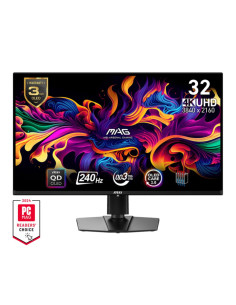 Monitor, MSI, MAG 321UPX QD-OLED, 32", Gaming, Panel QD-OLED, 3840x2160, 16:9, 240Hz, Matte, 0.03 ms, Swivel, Pivot, Height adj