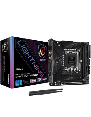 Mainboard, ASROCK, Intel B760 Express, LGA1700, Mini-ITX, Memory DDR5, Memory slots 2, 1xPCI-Express 5.0 16x, 3xM.2, 1xHDMI, 1x