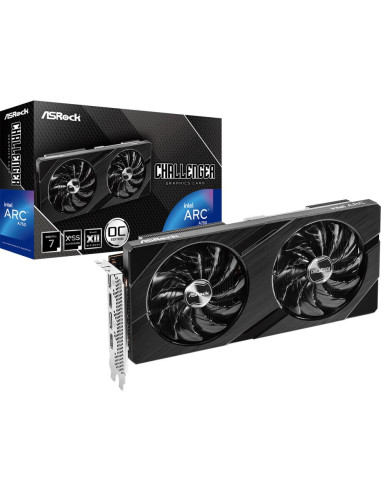 Graphics Card, ASROCK, Intel Arc A750, 8 GB, GDDR6, 256 bit, PCIE 4.0 16x, GPU 2200 MHz, Dual Slot Fansink, 2xHDMI, 2xDisplayPo