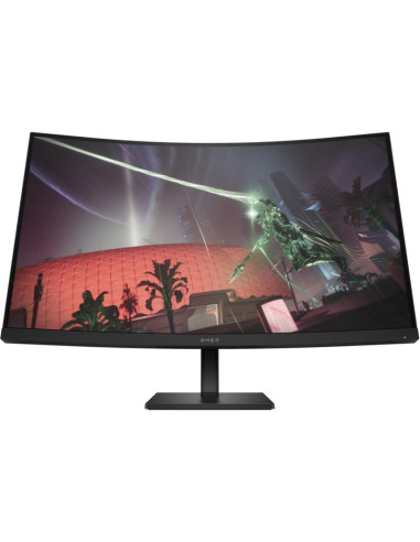 LCD Monitor, HP, 31.5", Gaming/Curved, Panel VA, 2560x1440, 16:9, 165Hz, Matte, 1 ms, Height adjustable, Tilt, Colour Black, 78