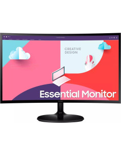 LCD Monitor, SAMSUNG, LS24C362EAUXEN, 24", Curved, Panel VA, 1920x1080, 16:9, 75 Hz, Matte, 4 ms, Colour Black, LS24C362EAUXEN