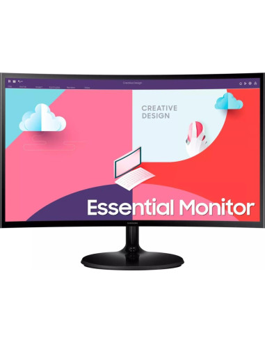 LCD Monitor, SAMSUNG, LS24C362EAUXEN, 24", Curved, Panel VA, 1920x1080, 16:9, 75 Hz, Matte, 4 ms, Colour Black, LS24C362EAUXEN