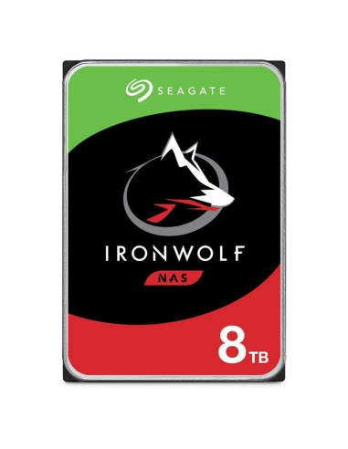 HDD, SEAGATE, IronWolf, 8TB, SATA 3.0, 256 MB, 7200 rpm, Discs/Heads 5/10, 3,5", ST8000VN004