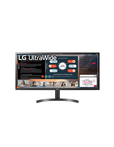 LCD Monitor, LG, 34WP500-B, 34", 21 : 9, Panel IPS, 2560x1080, 21:9, 75Hz, Matte, 5 ms, 34WP500-B