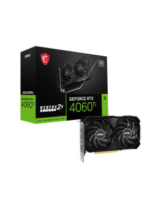 Graphics Card, MSI, NVIDIA GeForce RTX 4060 Ti, 16 GB, GDDR6, 128 bit, PCIE 4.0 16x, 1xHDMI, 3xDisplayPort, 4060TIVENT2XBLAC16G