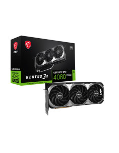 Graphics Card, MSI, NVIDIA GeForce RTX 4080 SUPER, 16 GB, GDDR6X, 256 bit, PCIE 4.0 16x, 2xHDMI, 2xDisplayPort, 4080SUPVENTUS16